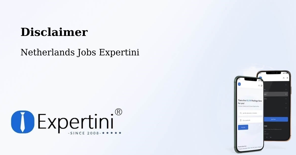 Disclaimer – Overberg - Netherlands Jobs Expertini